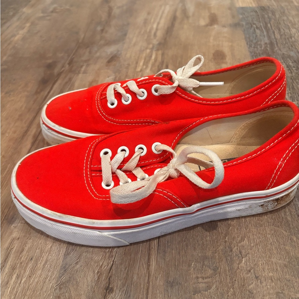 Vans Red Canvas Women's Shoes